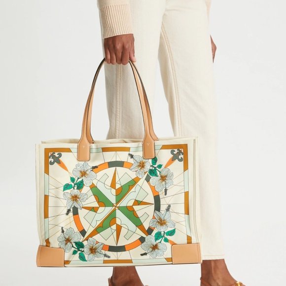 🔥NeW! Tory Burch Ella Print Large Tote - Picture 5 of 13
